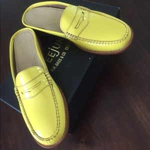 G. H. Bass Weejun Wynn Mules Lemon Yellow NIB Sz 9